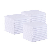 Bck2u Terry Mircofiber Salon Towel 16x27 White, Pack Of 24 (PNP915109WH)
