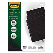 Fellowes Executive Leather-Like Presentation Cover, Black, 11.25 x 8.75, Unpunched, 200/Pack (FEL52149)