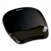 Fellowes Gel Crystals Mouse Pad with Wrist Rest, 7.87 x 9.18, Black (9112101)
