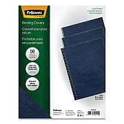 Fellowes Classic Grain Texture Binding System Covers, 11 x 8.5, Navy, 50/Pack (FEL52124)