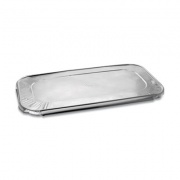 Pactiv Evergreen Aluminum Steam Table Pan Lid, Fits One-Third Size Pan, 6.19 x 12.31 x 0.5, 200/Carton (Y116225)