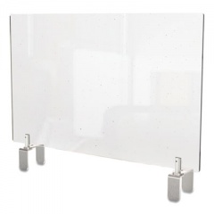 Ghent Clear Partition Extender with Attached Clamp, 36 x 3.88 x 18, Thermoplastic Sheeting (PEC1836A)
