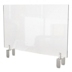 Ghent Clear Partition Extender with Attached Clamp, 29 x 3.88 x 18, Thermoplastic Sheeting (PEC1829A)