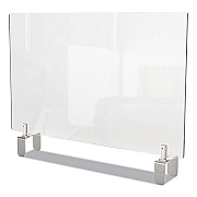 Ghent Clear Partition Extender with Attached Clamp, 42 x 3.88 x 30, Thermoplastic Sheeting (GHEPEC3042A)