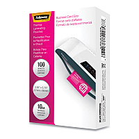 Fellowes Laminating Pouches, 10 mil, 3.75" x 2.25", Gloss Clear, 100/Pack (FEL52058)