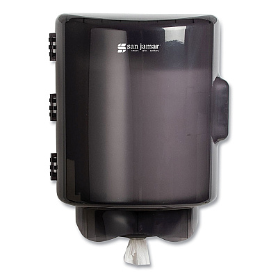 San Jamar Adjustable Center Pull Towel Dispenser, 10.75 x 10.25 x 13.25, Black Pearl (SJMT420TBK)