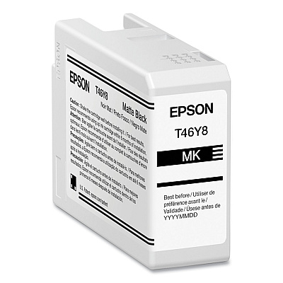 Epson T46Y800 (T46Y) UltraChrome PRO10 Ink, 50 mL, Matte Black