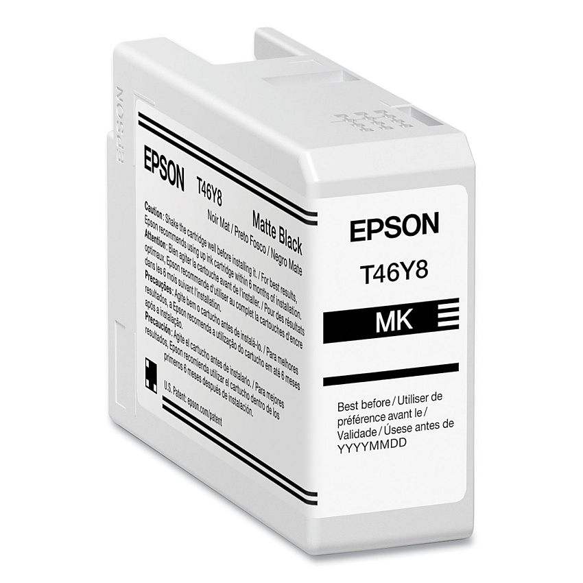 Epson T46Y800 (T46Y) UltraChrome PRO10 Ink, 50 mL, Matte Black
