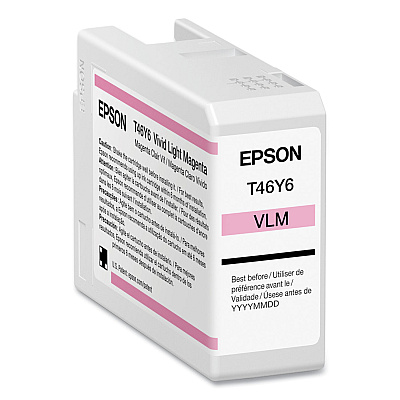 Epson T46Y600 (T46Y) UltraChrome PRO10 Ink, 50 mL, Light Magenta