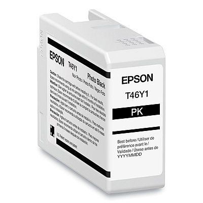 Epson T46Y100 (T46Y) UltraChrome PRO10 Ink, 50 mL, Photo Black