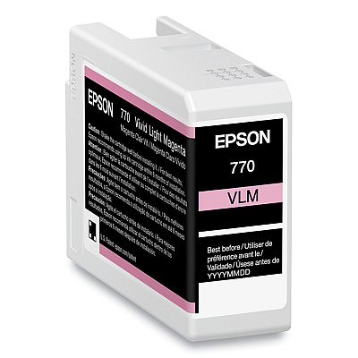 Epson T770620 (T770) UltraChrome PRO10 Ink, 25 mL, Light Magenta