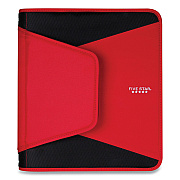 Five Star Tech Zipper Binder, 3 Rings, 1.5" Capacity, 11 x 8.5, Red/Black Accents (ACC72206)