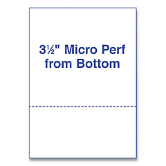 Alliance Rubber Rubber Rubber Perforated and Punched Laser Cut Sheets, Micro-Perforated 3.5" from Bottom, 24 lb Bond Weight, 8.5 x 11, White, 500/Ream (AIP30034)