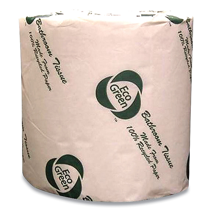 Eco Green Recycled 2-Ply Standard Toilet Paper, Septic Safe, White, 550 Sheets/Roll, 80 Rolls/Carton (APAEB8543)