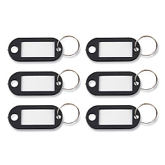 Advantus Key Tags Label Window, 0.88 x 0.19 x 2, Black, 6/Pack (AVTKEY98017)
