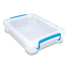 Advantus Super Stacker File and Document Box, Letter Files, 10.5 x 14.5 x 3.38, Translucent White (36873)
