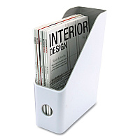 Advantus Fusion Magazine File, 4.25 x 9.5 x 12, White/Gray (AVT37521)