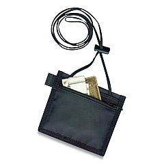 SICURIX ID Neck Pouch, Horizontal, 4.5 x 3.5, Black (BAU55130)