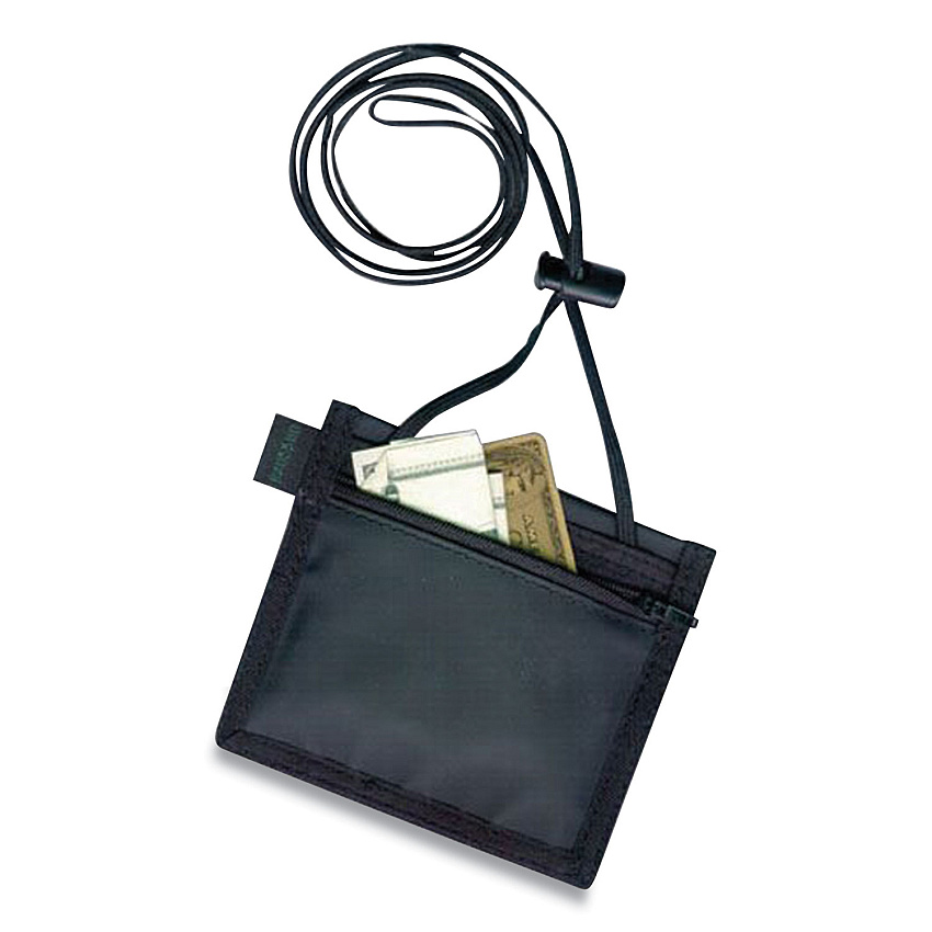 SICURIX ID Neck Pouch, Horizontal, 4.5 x 3.5, Black (BAU55130)