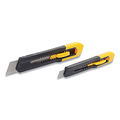 Stanley Two-Pack Quick Point Snap Off Blade Utility Knife, 9 mm and 18 mm Blades, Yellow/Black (BOSBOS10202)