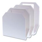 Bostitch Konnect File Organizer, 3 Sections, Letter Size Files, 7.25 x 4 x 9.25, White (KT3FOLDERWHT)