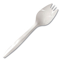 Berkley Square Individually Wrapped Mediumweight Cutlery, Spork, White, 1,000/Carton (BSQ1105000)