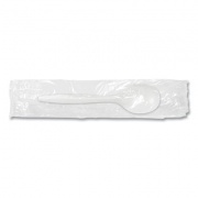 Berkley Square Individually Wrapped Mediumweight Cutlery, Soup Spoon, White, 1,000/Carton (1104000)