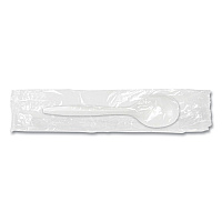 Berkley Square Individually Wrapped Mediumweight Cutlery, Soup Spoon, White, 1,000/Carton (BSQ1104000)