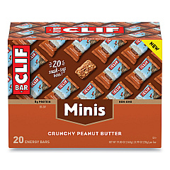 CLIF Bar Energy Bar, Mini Crunchy Peanut Butter, 0.99 oz Bar, 20/Box (CBCCCC36412)