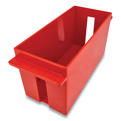CONTROLTEK Extra-Capacity Coin Tray, Pennies, 1 Compartment,  Denomination and Capacity Etched On Side, Stackable, Plastic, Red (CNK560162)