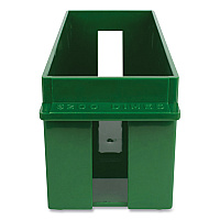 CONTROLTEK Extra-Capacity Coin Tray, Dimes, 1 Compartment, Denomination and Capacity Etched On Side, 10.5 x 4.75 x 5, Plastic, Green (CNK560166)