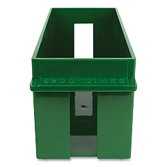 CONTROLTEK Extra-Capacity Coin Tray, Dimes, 1 Compartment, Denomination and Capacity Etched On Side, 10.5 x 4.75 x 5, Plastic, Green (CNK560166)
