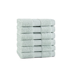 Aston & Arden Egyptian Cotton Washcloth 13x13 Sage Green, Pack Of 6 (P-EGYP-1313-SGE)