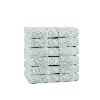 Aston & Arden Egyptian Cotton Washcloth 13x13 Sage Green, Pack Of 6 (P-EGYP-1313-SGE)