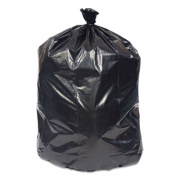 Coastwide Professional Reprocessed Resin Can Liners, 45 gal, 1.8 mil, 40" x 46", Black, 100/Carton (814891)