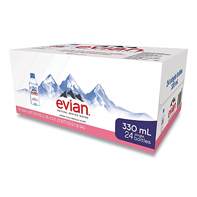 Evian Natural Spring Water, 11.2 oz Bottle, 24/Carton (EVNEVI11201)