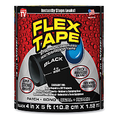Flex Seal General Purpose Repair Tape, 4" x 1.67 yds, Black (FSGTFSBLKR0405)