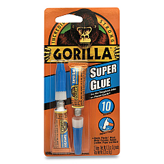 Gorilla Super Glue, Two 0.11 oz Tubes, Dries Clear (GOR7800103)