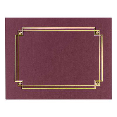 Great Papers Premium Textured Certificate Holder, 12.65 x 9.75, Burgundy, 3/Pack (GRP939503)
