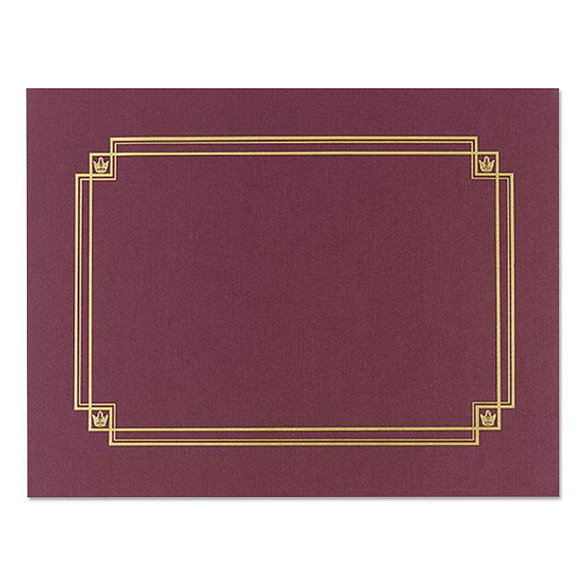 Great Papers Premium Textured Certificate Holder, 12.65 x 9.75, Burgundy, 3/Pack (GRP939503)