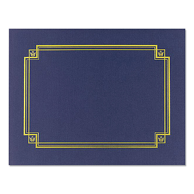 Great Papers Premium Textured Certificate Holder, 12.65 x 9.75, Navy, 3/Pack (GRP938903)