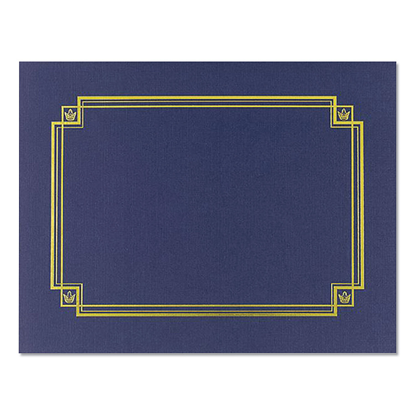Great Papers Premium Textured Certificate Holder, 12.65 x 9.75, Navy, 3/Pack (GRP938903)