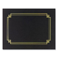 Great Papers Premium Textured Certificate Holder, 12.65 x 9.75, Black, 3/Pack (GRP938603)