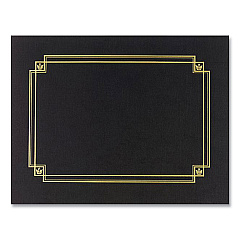 Great Papers Premium Textured Certificate Holder, 12.65 x 9.75, Black, 3/Pack (GRP938603)
