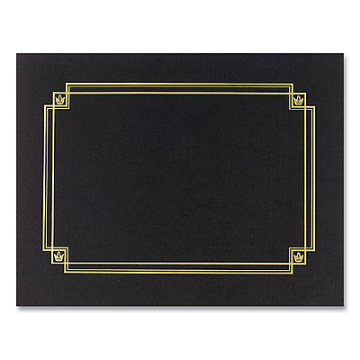 Great Papers Premium Textured Certificate Holder, 12.65 x 9.75, Black, 3/Pack (GRP938603)