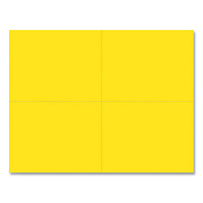 Great Papers Printable Postcards, Inkjet, Laser, 110 lb, 5.5 x 4.25, Bright Yellow, 200 Cards, 4 Cards/Sheet, 50 Sheets/Pack (GRP951840)