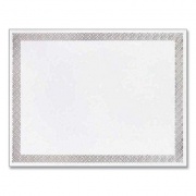 Great Papers Foil Border Certificates, 8.5 x 11, Ivory/Silver, Braided with Silver Border, 15/Pack (963027S)