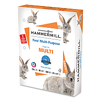 Hammermill Fore Multipurpose Print Paper, 96 Bright, 3-Hole, 20 lb Bond Weight, 8.5 x 11, White, 500 Sheets/Ream (HAM103275)