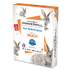 Hammermill Fore Multipurpose Print Paper, 96 Bright, 3-Hole, 20 lb Bond Weight, 8.5 x 11, White, 500 Sheets/Ream (HAM103275)