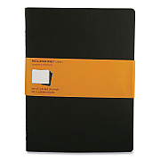 Moleskine Cahier Journal, 1-Subject, Narrow Rule, Black Cover, (120) 9.75 x 7.5 Sheets, 3/Pack (HBG705014)